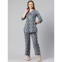 Cottinfab Printed Top & Trousers-picture-23