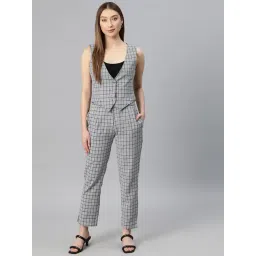 Cottinfab White & Black Cotton Checks Co-Ord Set-picture-37