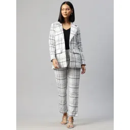 Cottinfab White Checks Two-Piece Formal Suit-picture-22