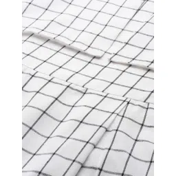 Cottinfab White Cotton Regular Fit Checks Dress image 5