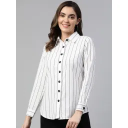 Cottinfab White Cotton Striped Shirt-picture-23