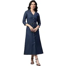 cottinfab Women Denim Shirt Dress-picture-44