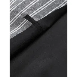 Cottinfab Women Grey & White Striped Single Breasted Blazer image 5