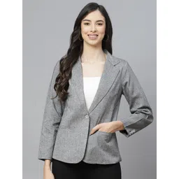 cottinfab Women Self Design Single Breasted Party Blazer-picture-12