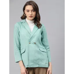 cottinfab Women Solid Single Breasted Formal Blazer-picture-11