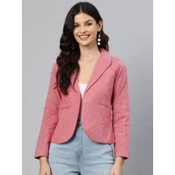 cottinfab Women Striped Single Breasted Casual Blazer-picture-38