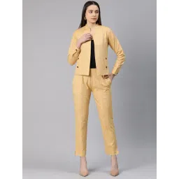 Cottinfab Yellow Cotton Stripes Co-Ord Set-picture-28