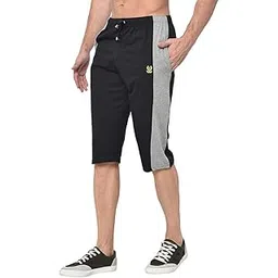 Cotton Blended Regular Fit 3/4th Capri for Men-B5510-picture-34