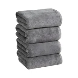 Cotton Bolls Textiles Grey 4 Pieces 300 GSM Super Soft Hand Towel image 1
