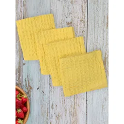 Cotton Candy Yellow 4 Pieces Cotton Table Napkins-picture-19