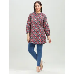 Cotton Culture Black Printed Short Kurta-picture-35