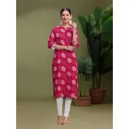 Cotton Culture Maroon Pure Cotton Floral Kurti-picture-31