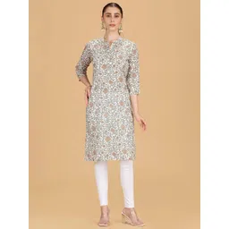 COTTON CULTURE Women Floral Printed Cotton Kurta-picture-26