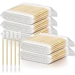 Cotton Ear Swabs Biodegradable Eco-Friendly Natural Cotton Buds for Ears, Hygiene, Beauty Care - Round Tips & Thick Cotton & Sturdy(200 Pcs)-picture-43