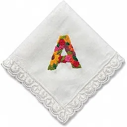 cotton flare Cotton Floral Hand Embroidered Handkerchief with Customisable Name | best gift for loved ones-picture-42