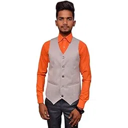 Cotton Men's Waistcoat, Jacket Regular Casual Blazer-picture-54