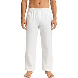 Cotton Pajama for Men, White, 2 Side Pockets, Regular Fit-picture-38