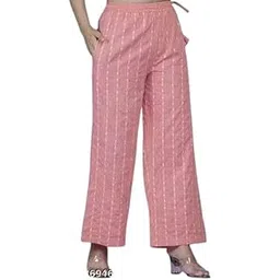 Cotton Regular fit Palazzo | Flared Palazzo Pants with Pocket for Women & Girls | Relaxed Bottom Wear_03-picture-21