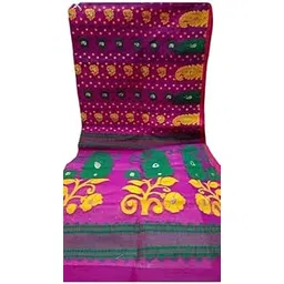 Cotton Solid Pink Saree With Running Blouse-picture-33