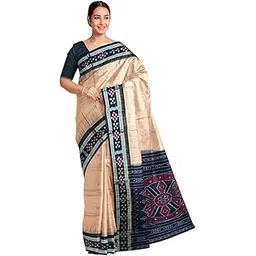 cottonsilk & khanduapata Odisha Sambalpuri Handloom Ikat Women's Cotton Saree, Odisha Handloom Pure Cotton Khandua Saree, Traditional Handloom Saree Without Blouse Ck126, Multicolor-picture-11