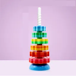 countrylink 6 Multicolor Spin Tower Spinning Stacking Tower Toy For Kids & Toddlers-picture-18