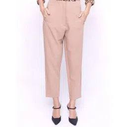 Cover Story Beige Mid Rise Slim Fit Trousers-picture-29