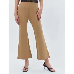 Cover Story Beige Regular Fit Trousers-picture-34
