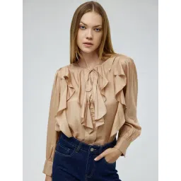 Cover Story Beige Solid Top-picture-25