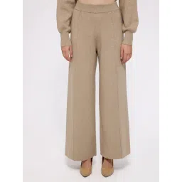 Cover Story Beige Solid Trousers-picture-37