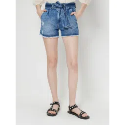 Cover Story Blue Denim Shorts-picture-10
