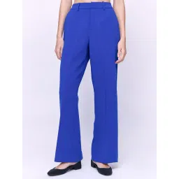 Cover Story Blue Mid Rise Regular Fit Trousers-picture-33