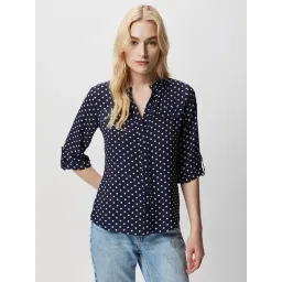 Cover Story Blue Printed Shirt-picture-24