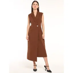 Cover Story Brown Polyester Regular Fit Dress-picture-27