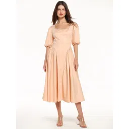 Cover Story Light Pink Cotton Regular Fit Dress-picture-19
