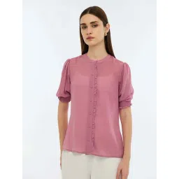 Cover Story Mauve Regular Fit Top-picture-43