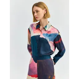 Cover Story Multi Abstract Relaxed Shirt image 3