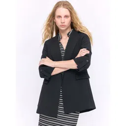 COVER STORY Notched Lapel Collar Single-Breasted Casual Blazer-picture-19