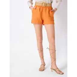 Cover Story Orange Regular Fit Shorts-picture-18