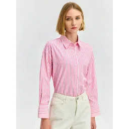Cover Story Pink Stripe Relaxed Shirt-picture-48
