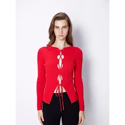 Cover Story Red Regular Fit Sweater-picture-24