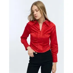 Cover Story Red Solid Shirt-picture-33