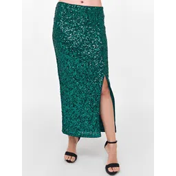 COVER STORY Sequin Pencil Midi Skirt-image-41
