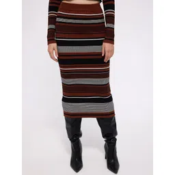 COVER STORY Striped Straight Midi Skirts-image-21
