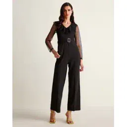 cover story Swiss-Dot Jumpsuit with Waist Tie-Up-picture-45