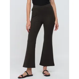 COVER STORY Women Bootcut Mid-Rise Cropped Trousers-picture-15