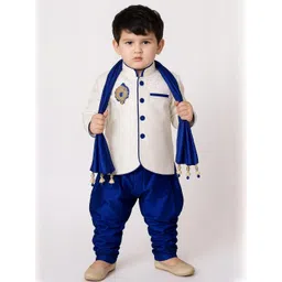 Covetus Kids-Boys Blue Kurta Sets-picture-38