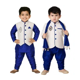 Covetus Kids-Boys Cotton Blend Solid Kurta Sets-picture-26