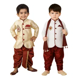 Covetus Kids-Boys Cotton Blend Solid Kurta Sets-picture-27