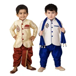 Covetus Kids-Boys Cotton Blend Solid Kurta Sets-picture-28
