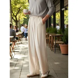 COVZ Men Smart Loose Fit Easy Wash Pleated Trousers-picture-39